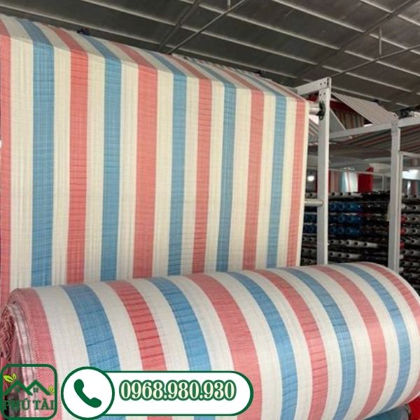 Bạt Sọc 3 Màu - Giải Pháp Che Chắn Đa Năng Với 4 Khổ 3.8m, 4m, 6m, 8m